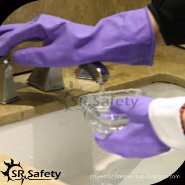 SRSAFETY spray latex dipped thin waterproof household gloves